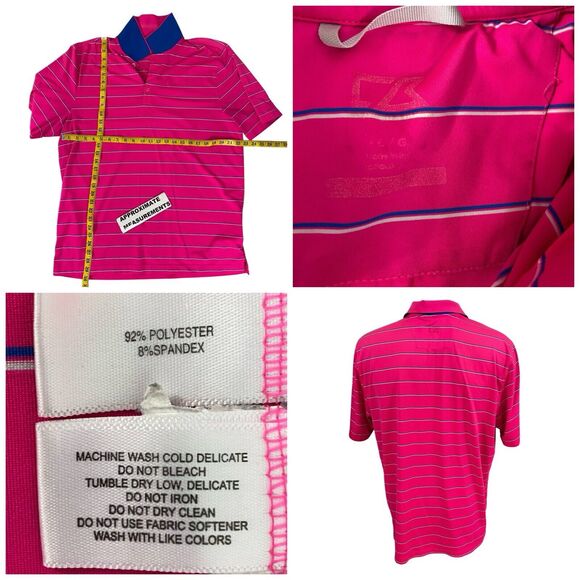 Cutter & Buck Shirt Mens Large Pink Polo Work Office Casual Athletic Preppy - Picture 5 of 15